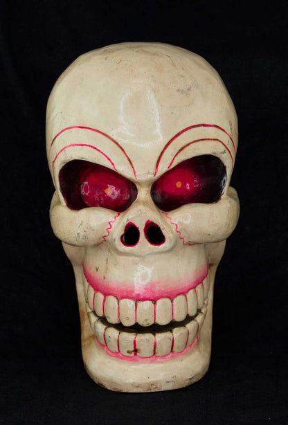 Crâne Citipati Tête de Mort – Objet Rituel Tibétain et Népalais en Bois