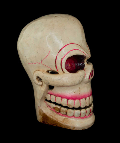Crâne Citipati Tête de Mort – Objet Rituel Tibétain et Népalais en Bois