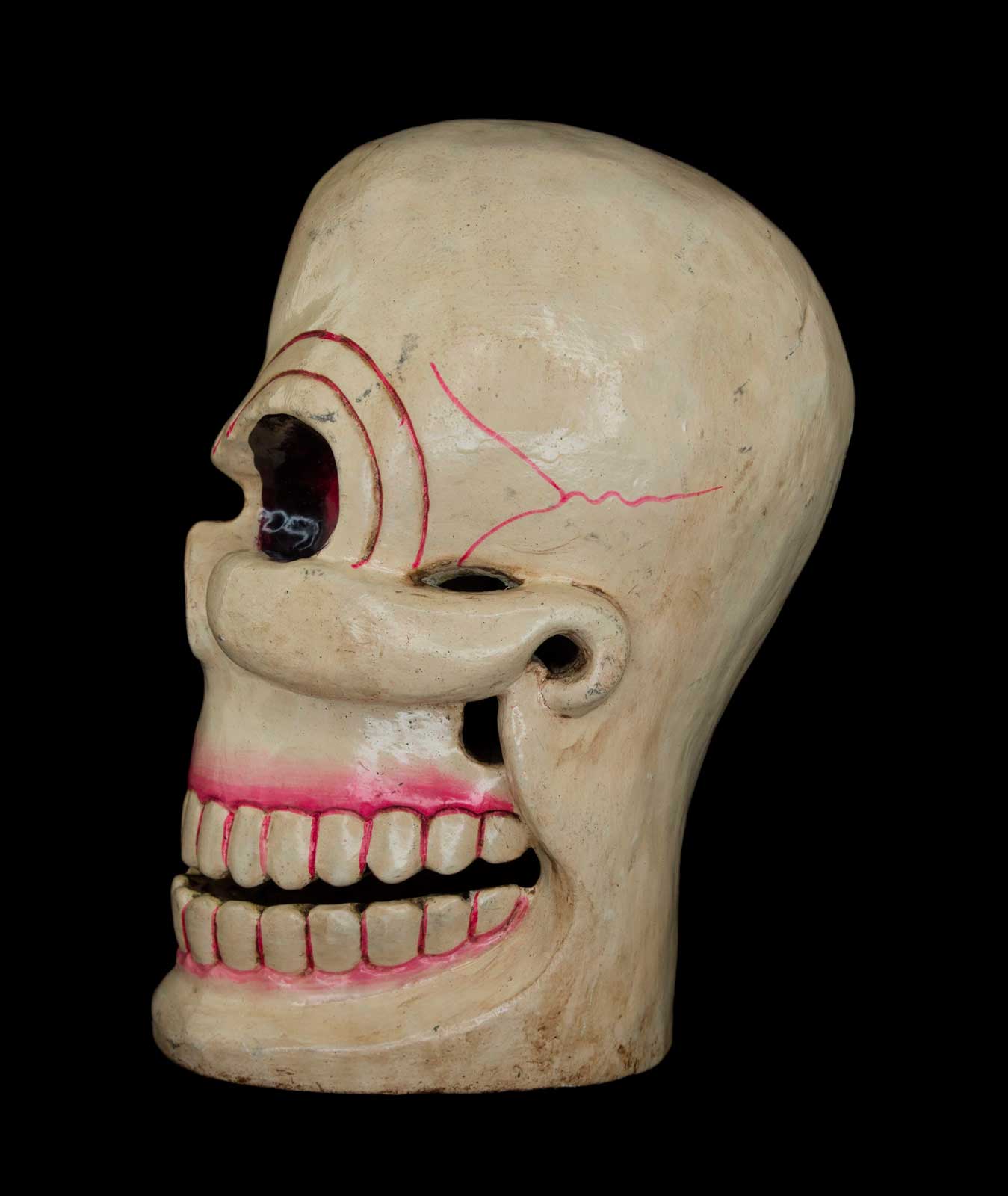 Crâne Citipati Tête de Mort – Objet Rituel Tibétain et Népalais en Bois