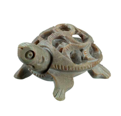 Figurine Tortue En Pierre – Statuette Artisanale Faite Main D’Inde