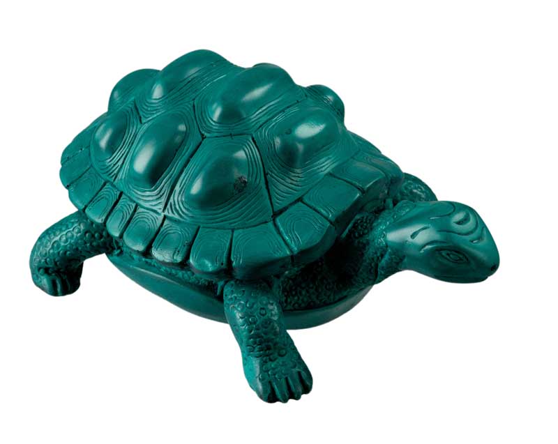 Boîte À Bijoux Tortue En Résine Bleu Turquoise – Artisanat Népalais