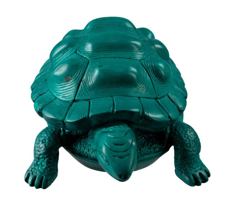 Boîte À Bijoux Tortue En Résine Bleu Turquoise – Artisanat Népalais