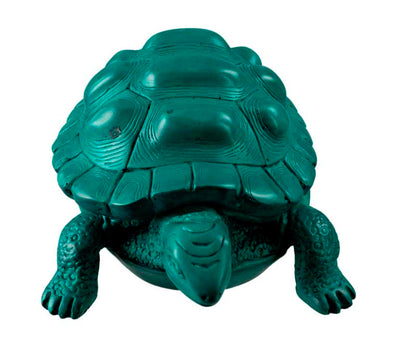 Boîte À Bijoux Tortue En Résine Bleu Turquoise – Artisanat Népalais