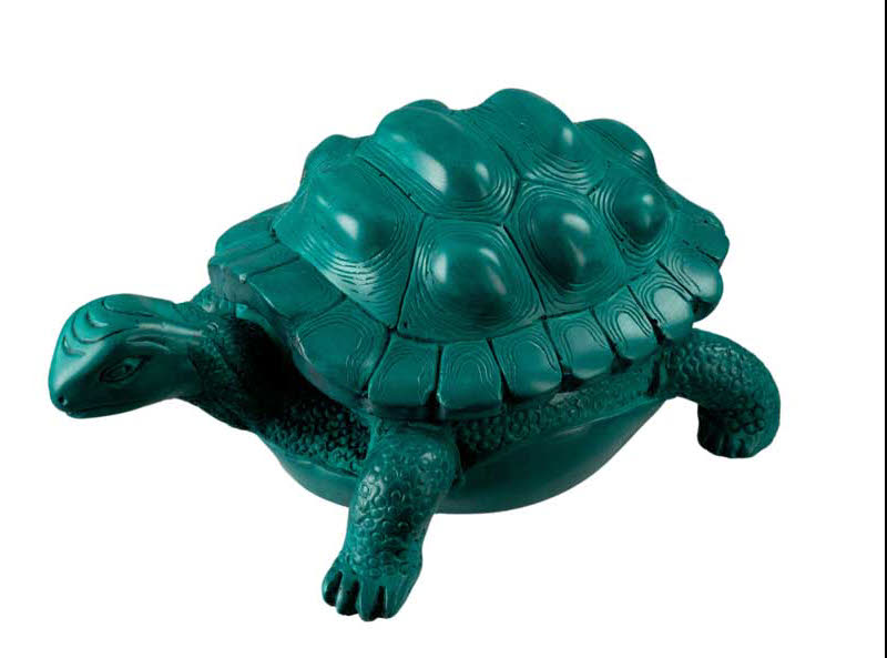Boîte À Bijoux Tortue En Résine Bleu Turquoise – Artisanat Népalais