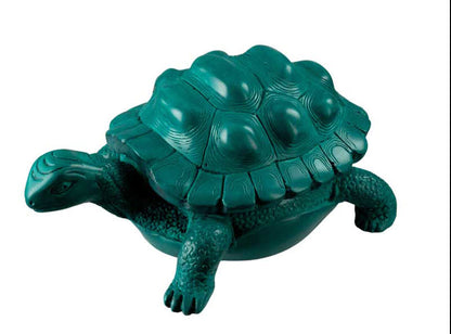 Boîte À Bijoux Tortue En Résine Bleu Turquoise – Artisanat Népalais