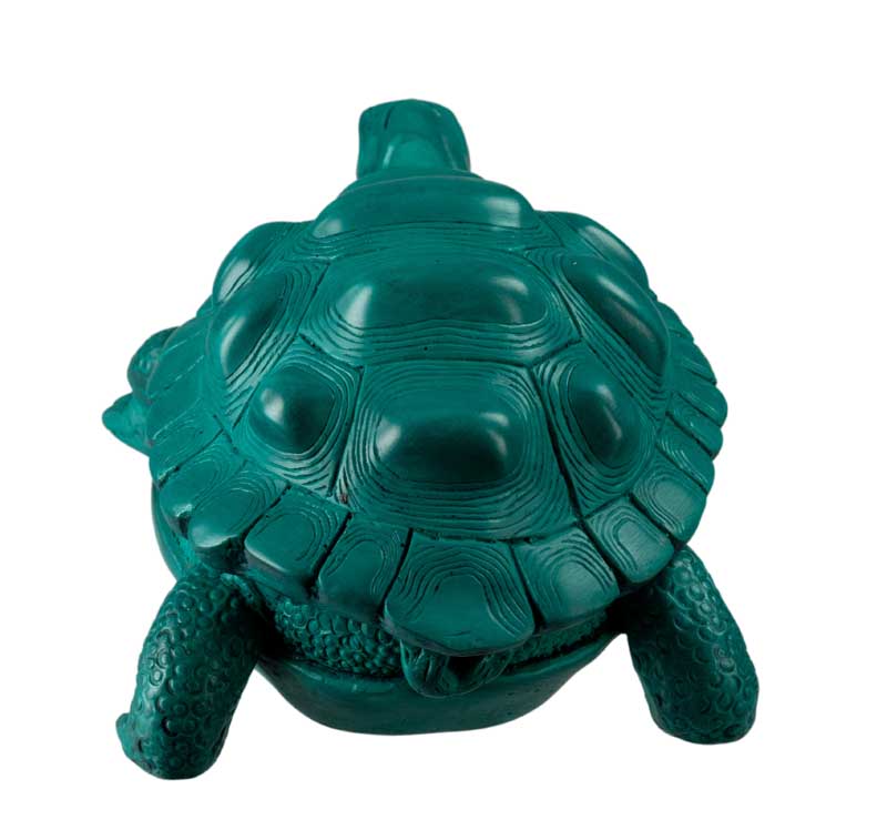 Boîte À Bijoux Tortue En Résine Bleu Turquoise – Artisanat Népalais