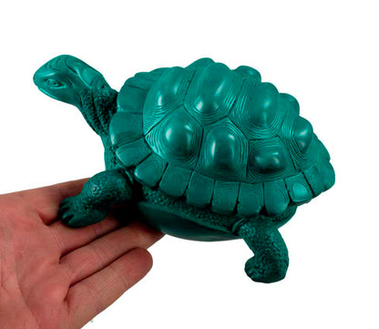 Boîte À Bijoux Tortue En Résine Bleu Turquoise – Artisanat Népalais