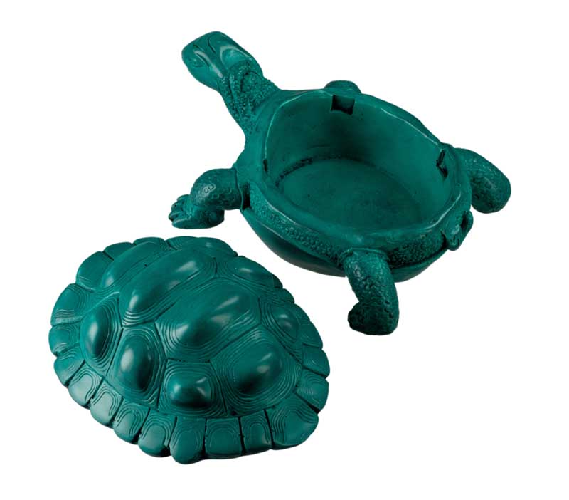 Boîte À Bijoux Tortue En Résine Bleu Turquoise – Artisanat Népalais