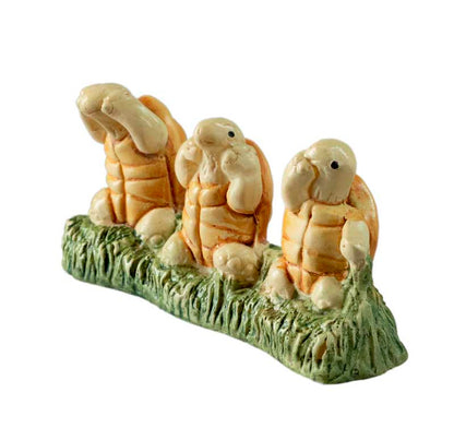 Tortue De La Sagesse – Figurine En Résine – Les Trois Singes De La Sagesse