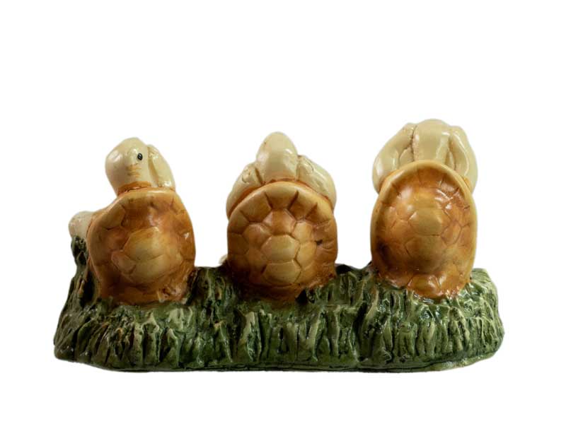 Tortue De La Sagesse – Figurine En Résine – Les Trois Singes De La Sagesse