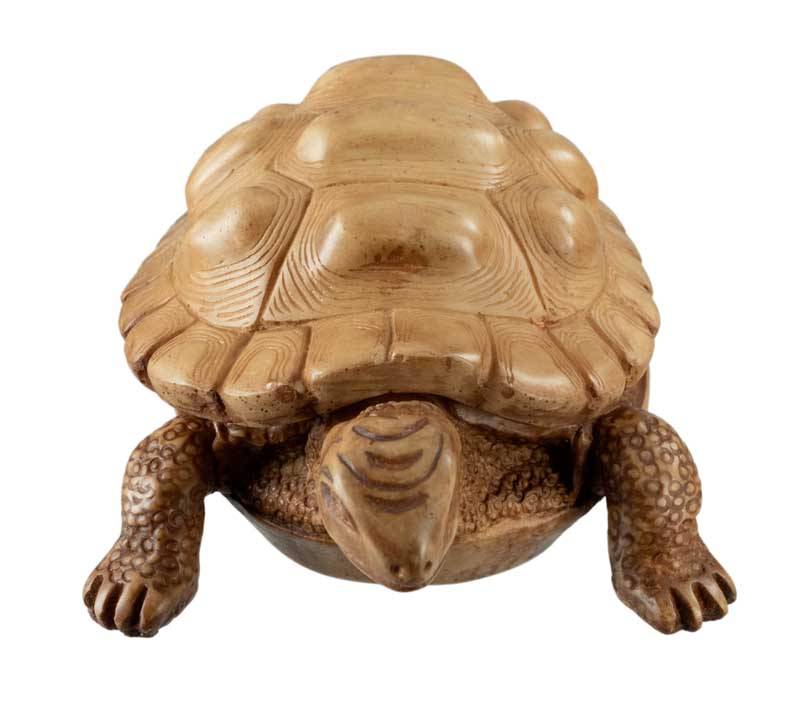 Boîte À Bijoux Tortue En Résine Beige – Artisanat Népalais
