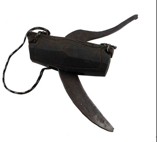 Ancienne Faucille Serpe Népalaise en Fer et Bois – Outil Agricole de l’Himalaya