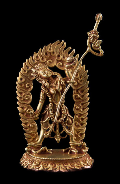 Statue de Vajrayogini en cuivre doré – Divinité sacrée du bouddhisme tantrique tibétain