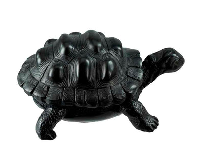 Boîte À Bijoux Tortue En Résine Noire – Artisanat Népalais