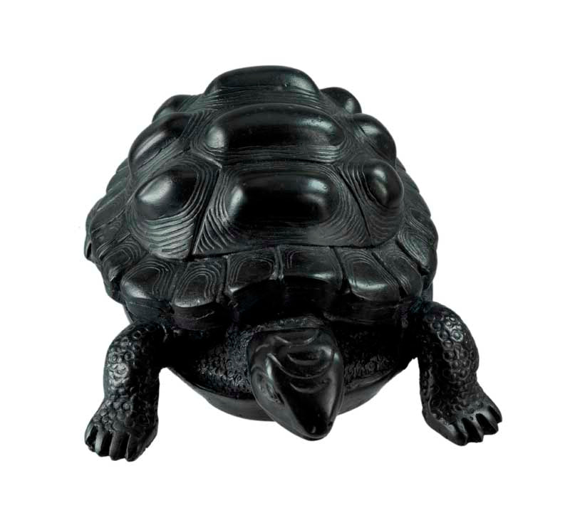 Boîte À Bijoux Tortue En Résine Noire – Artisanat Népalais