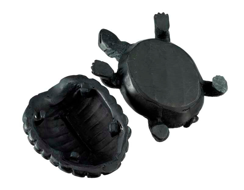 Boîte À Bijoux Tortue En Résine Noire – Artisanat Népalais