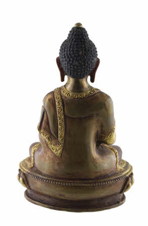 Statue tibétaine de Bouddha Amitabha en bronze – Bouddha de la Lumière Infinie