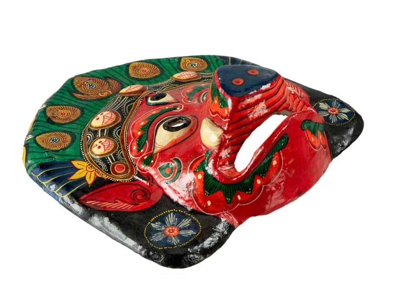 Masque Vahari – Déesse Hindoue Zoomorphe Du Festival Indra Jatra