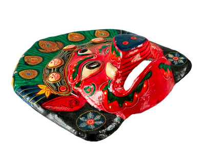 Masque Vahari – Déesse Hindoue Zoomorphe Du Festival Indra Jatra