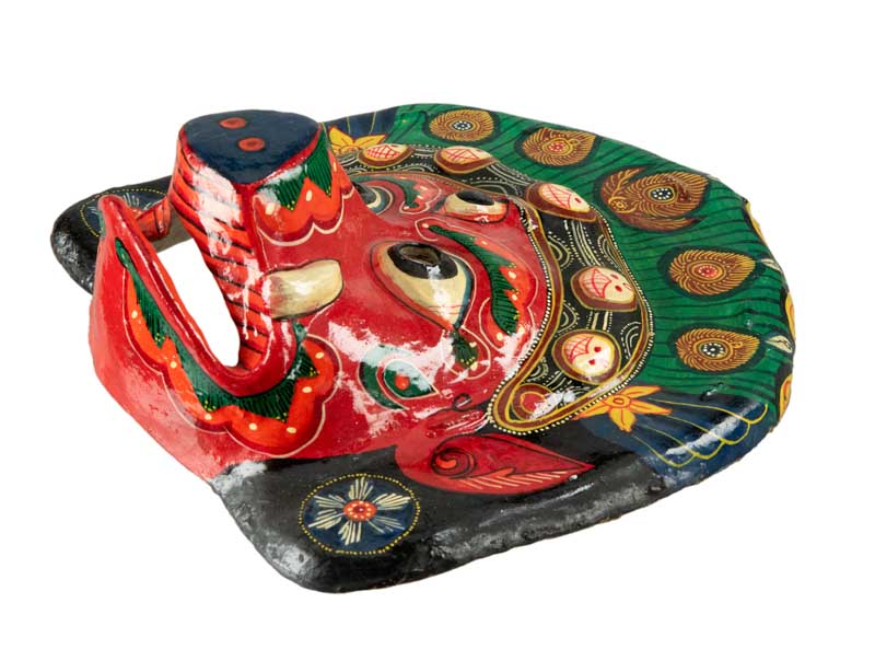 Masque Vahari – Déesse Hindoue Zoomorphe Du Festival Indra Jatra