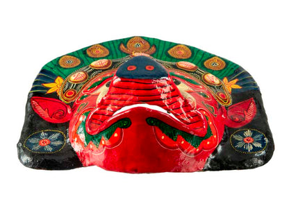 Masque Vahari – Déesse Hindoue Zoomorphe Du Festival Indra Jatra