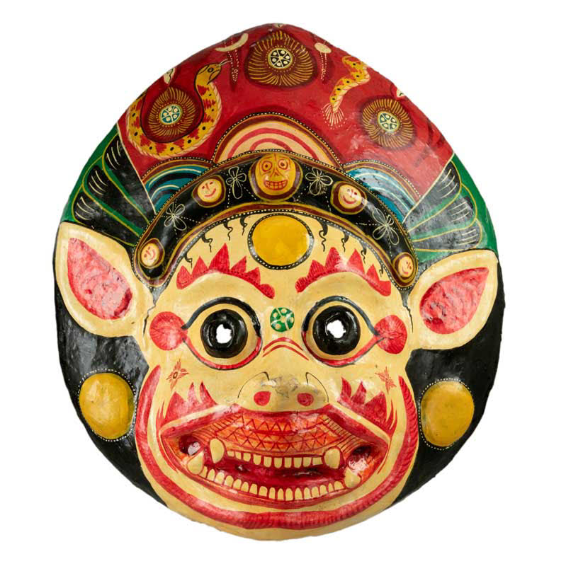 Masque Vahari Népalais – Déesse Hindoue Pour Danse Rituelle