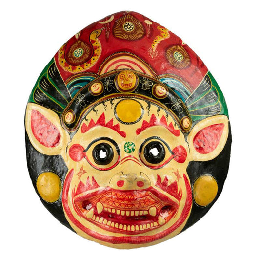 Masque Vahari Népalais – Déesse Hindoue Pour Danse Rituelle