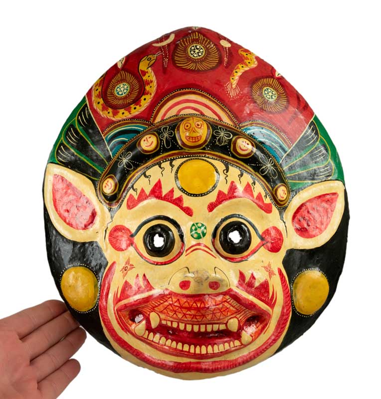 Masque Vahari Népalais – Déesse Hindoue Pour Danse Rituelle