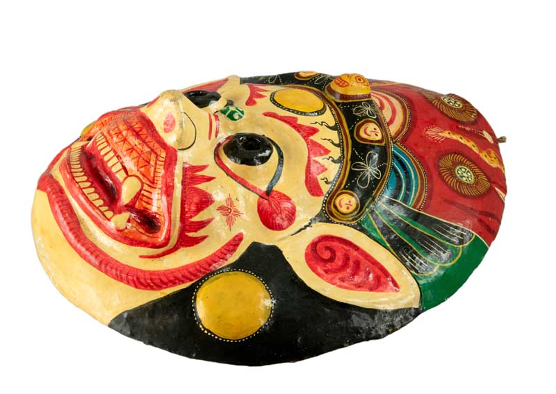 Masque Vahari Népalais – Déesse Hindoue Pour Danse Rituelle