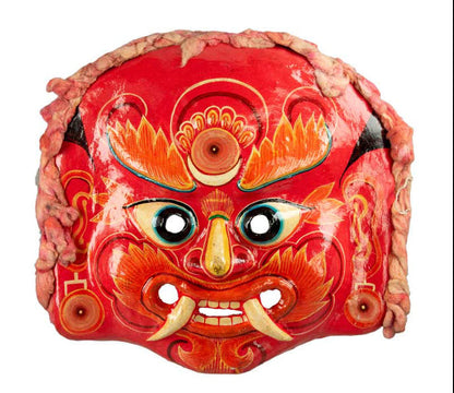 Masque Lakhey Népalais – Masque De Danse Rituelle Du Festival Indra Jatra