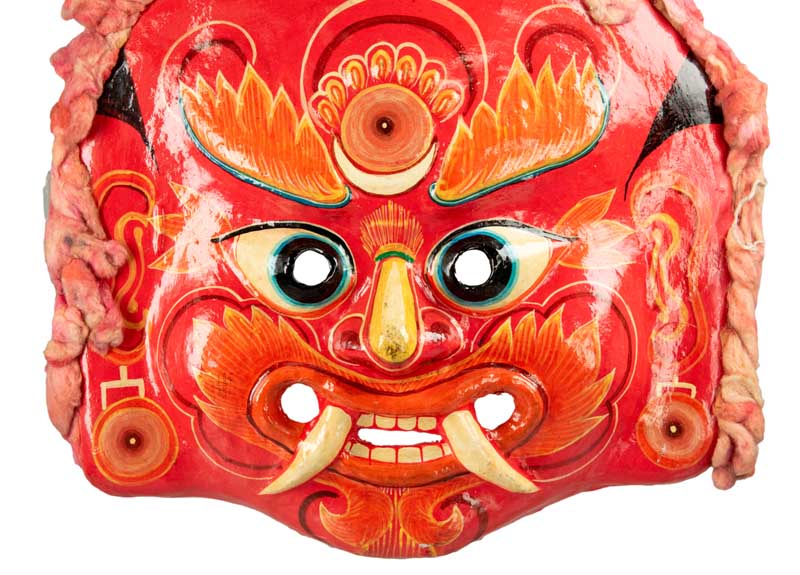 Masque Lakhey Népalais – Masque De Danse Rituelle Du Festival Indra Jatra