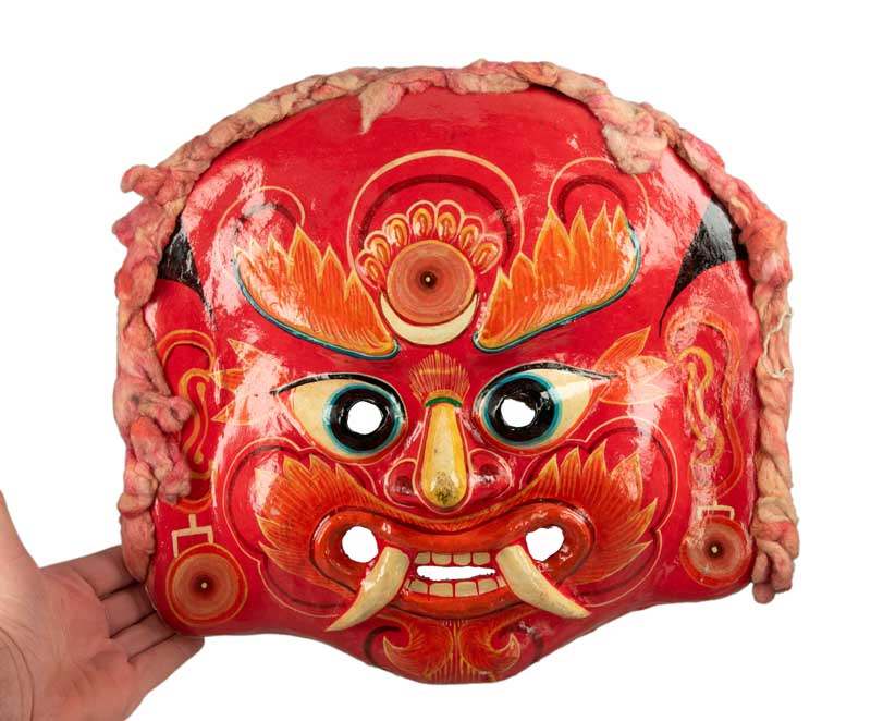 Masque Lakhey Népalais – Masque De Danse Rituelle Du Festival Indra Jatra