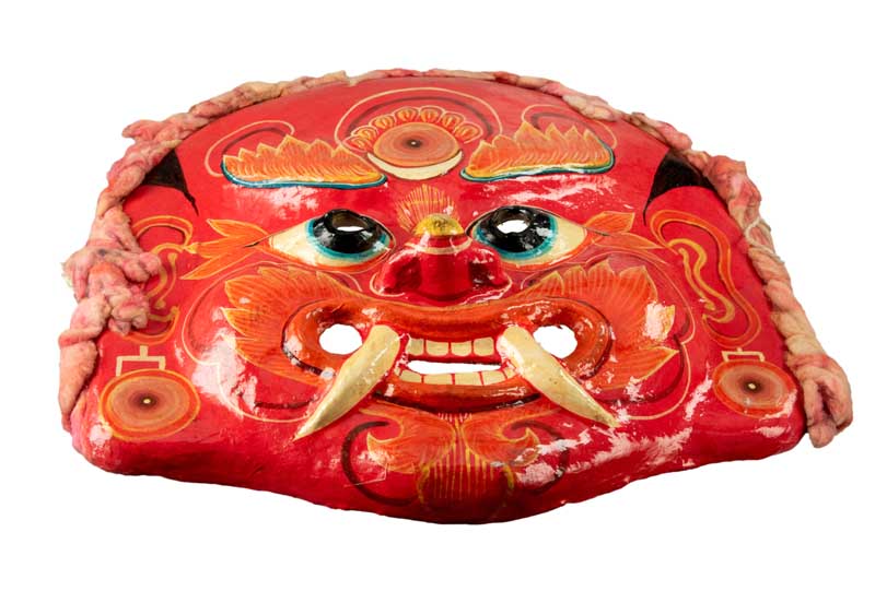 Masque Lakhey Népalais – Masque De Danse Rituelle Du Festival Indra Jatra