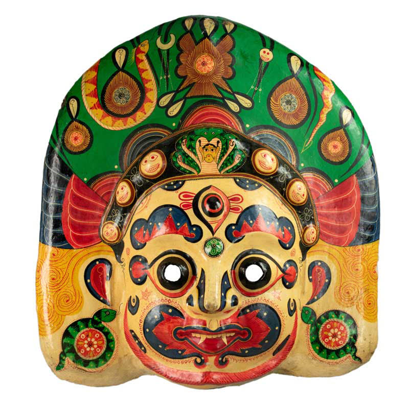 Masque Lakhe Népalais – Masque De Danse Rituelle Du Festival Indra Jatra