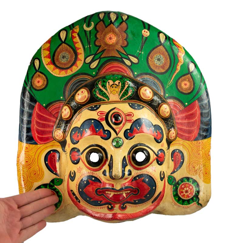 Masque Lakhe Népalais – Masque De Danse Rituelle Du Festival Indra Jatra