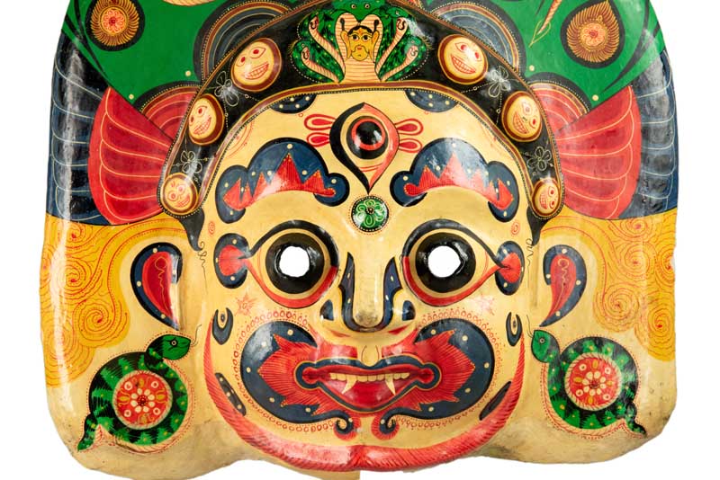 Masque Lakhe Népalais – Masque De Danse Rituelle Du Festival Indra Jatra