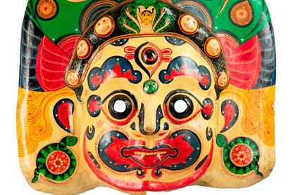 Masque Lakhe Népalais – Masque De Danse Rituelle Du Festival Indra Jatra