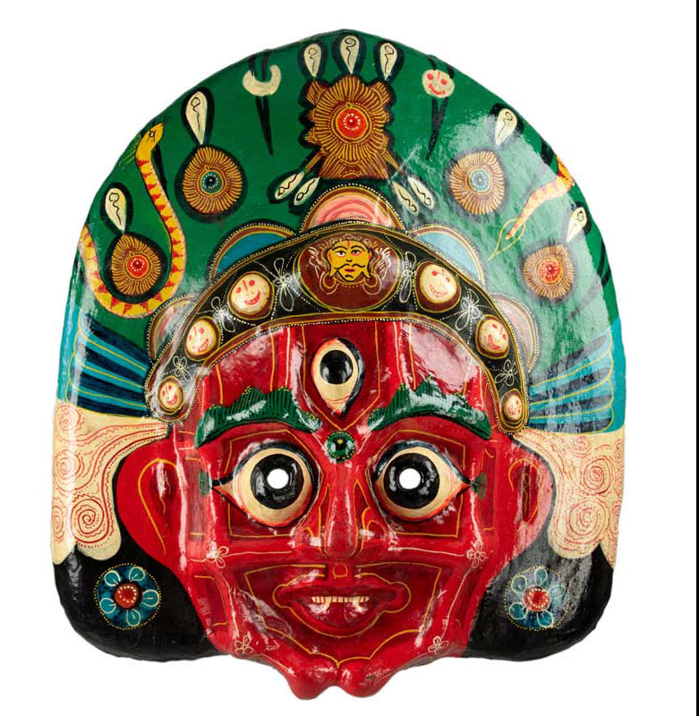 Masque Lakhe Kali Demon Népalais – Masque De Danse Rituelle Du Festival Indra Jatra