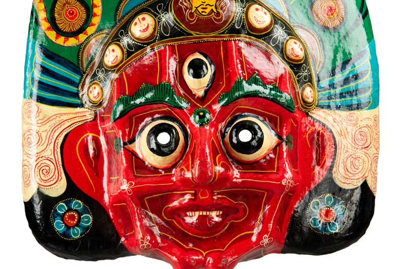 Masque Lakhe Kali Demon Népalais – Masque De Danse Rituelle Du Festival Indra Jatra