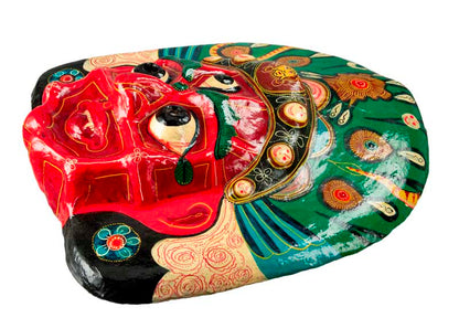 Masque Lakhe Kali Demon Népalais – Masque De Danse Rituelle Du Festival Indra Jatra