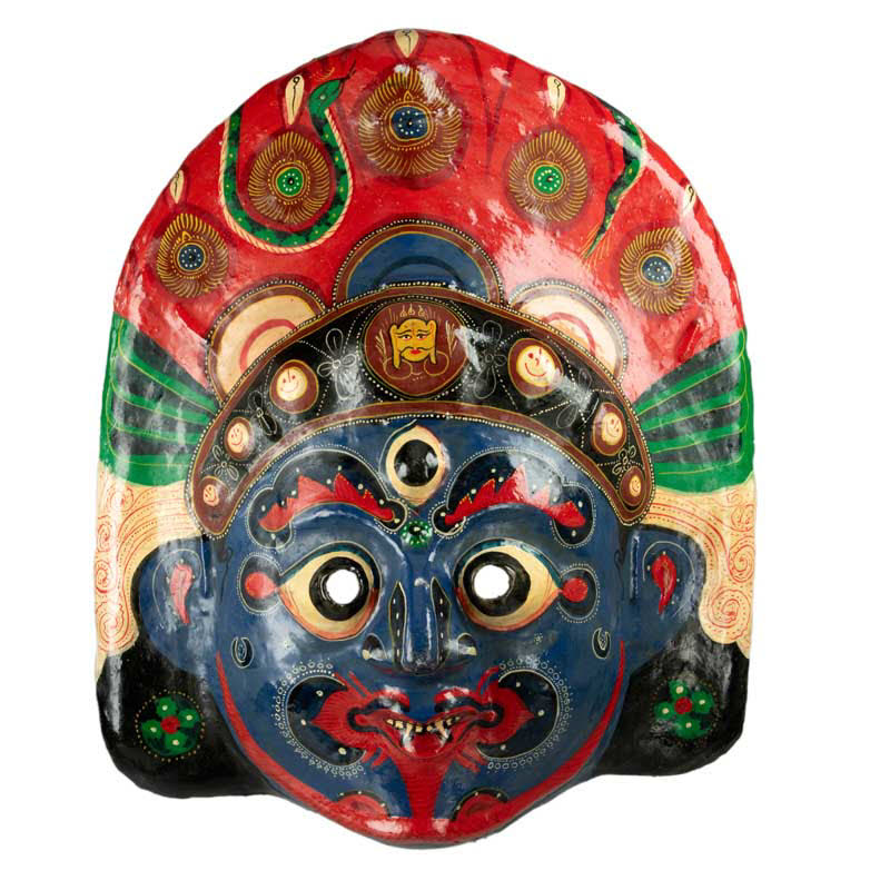 Masque Lakhey Népalais – Masque De Danse Rituelle Du Festival Indra Jatra
