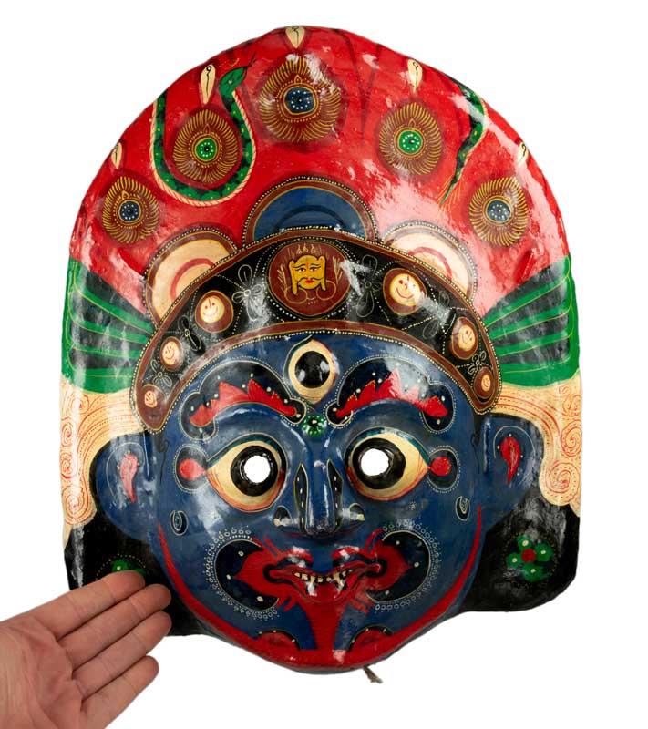 Masque Lakhey Népalais – Masque De Danse Rituelle Du Festival Indra Jatra