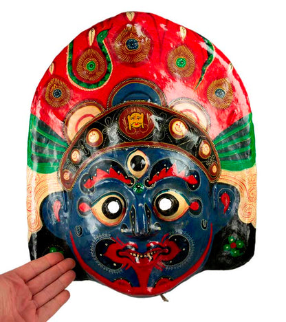 Masque Lakhey Népalais – Masque De Danse Rituelle Du Festival Indra Jatra
