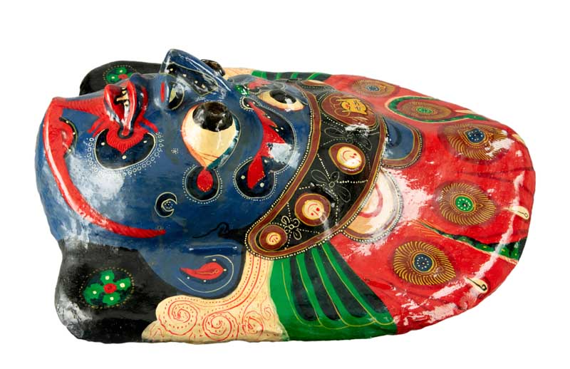 Masque Lakhey Népalais – Masque De Danse Rituelle Du Festival Indra Jatra