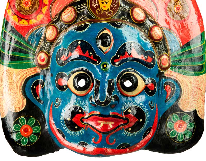 Masque Lakhey Népalais – Masque De Danse Rituelle Du Festival Indra Jatra