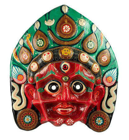 Masque Lakhey Népalais – Grand Masque De Danse Rituelle Du Festival Indra Jatra