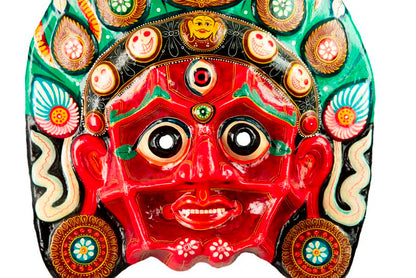 Masque Lakhey Népalais – Grand Masque De Danse Rituelle Du Festival Indra Jatra