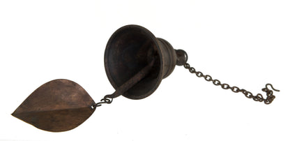 Cloche à Vent Bouddhique avec Feuille de Lotus – Grande Cloche en Alliage Bronzier