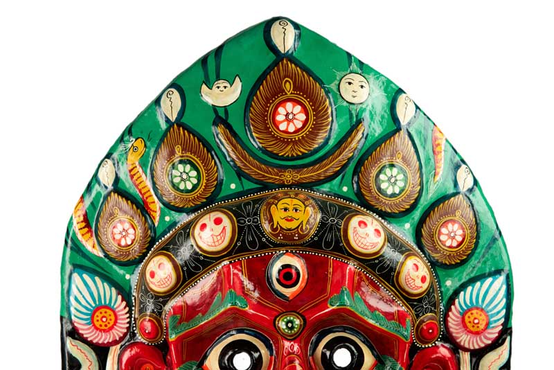 Masque Lakhey Népalais – Grand Masque De Danse Rituelle Du Festival Indra Jatra