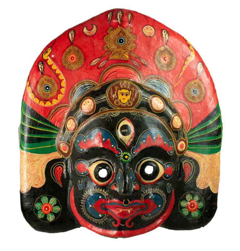 Masque Lakhey Népalais – Masque De Danse Rituelle Du Festival Indra Jatra
